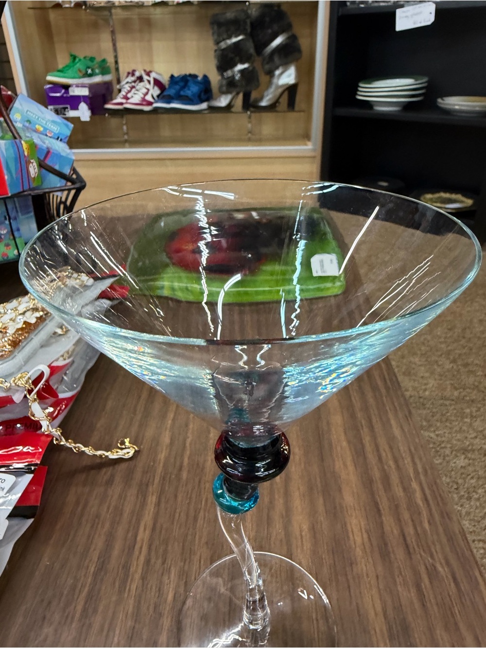 Lot Of 3 Art Deco Glass Blown Martini Glasses - Picture 5 of 6